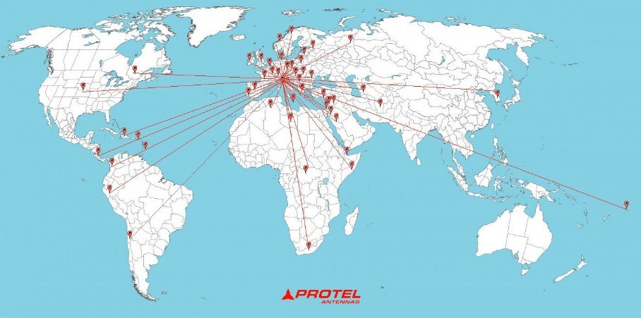 Protel antennas in the world